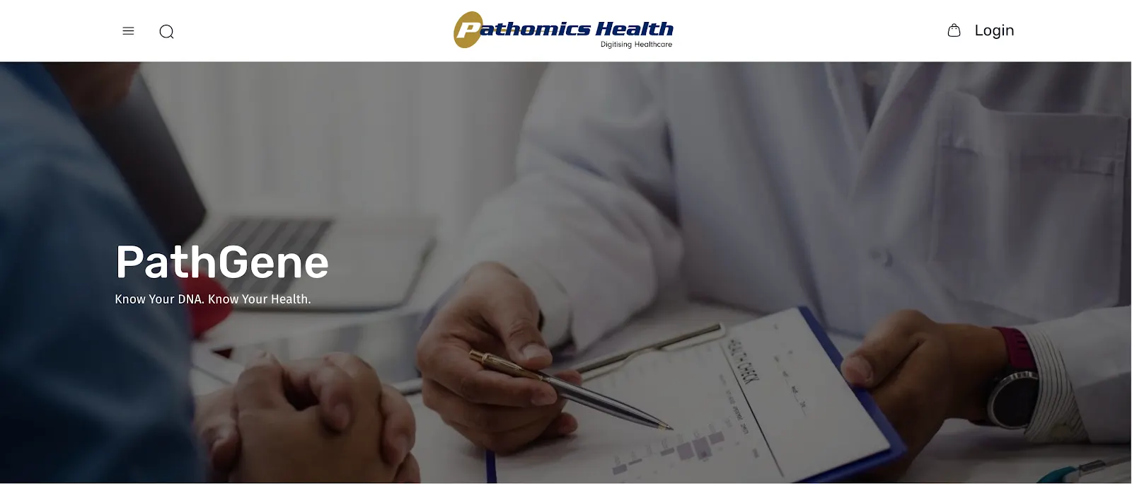 Pathomics Health — Health e-commerce with consultation booking