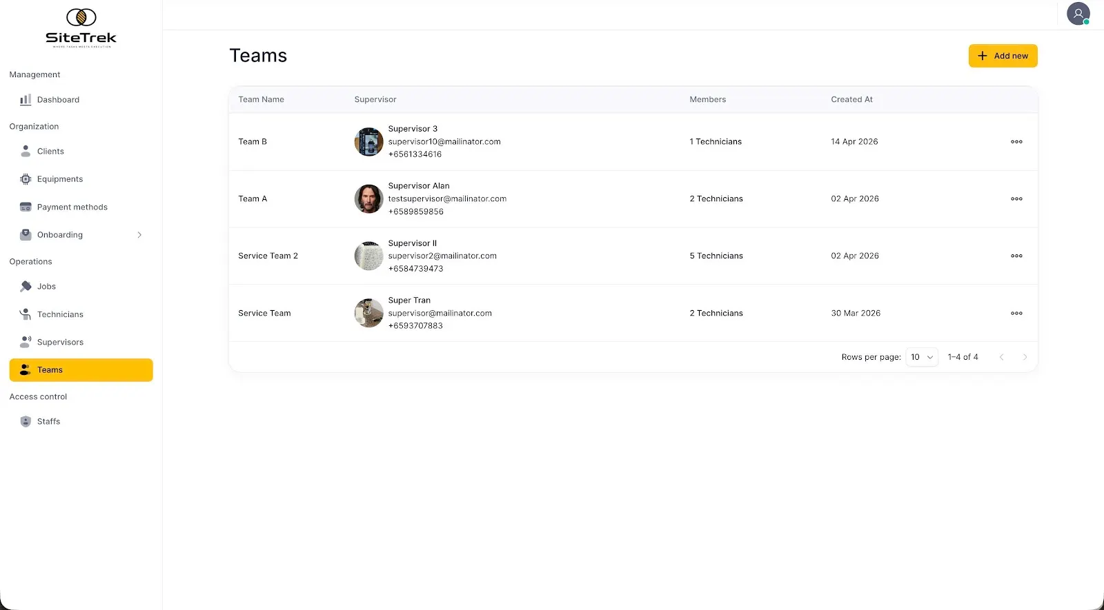 SITETREK screen 6