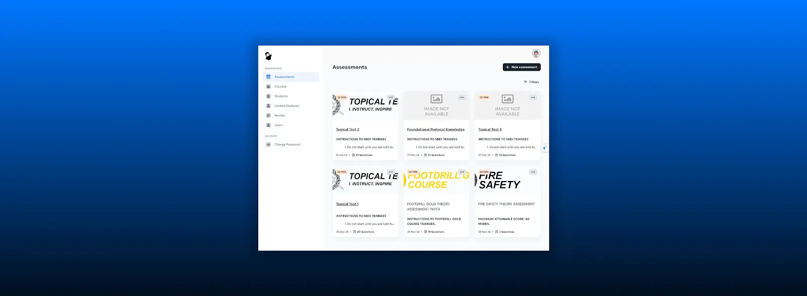 CCA Assessment screen 2