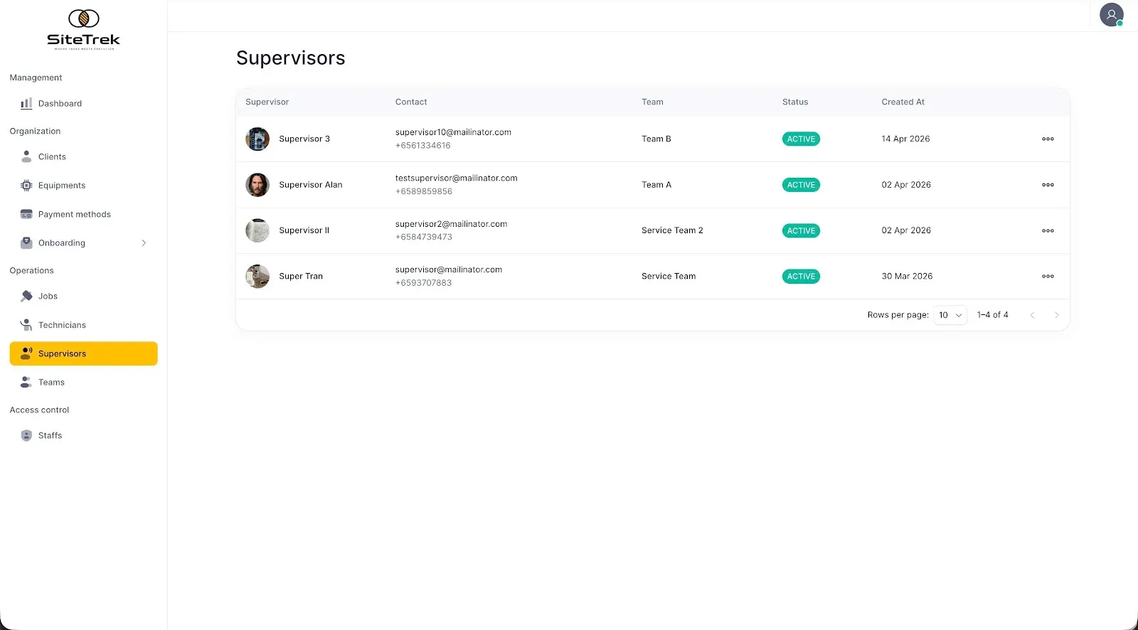 SITETREK screen 5