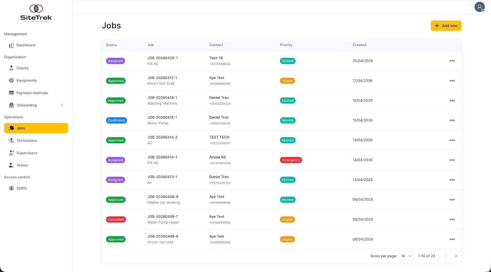 SITETREK screen 4