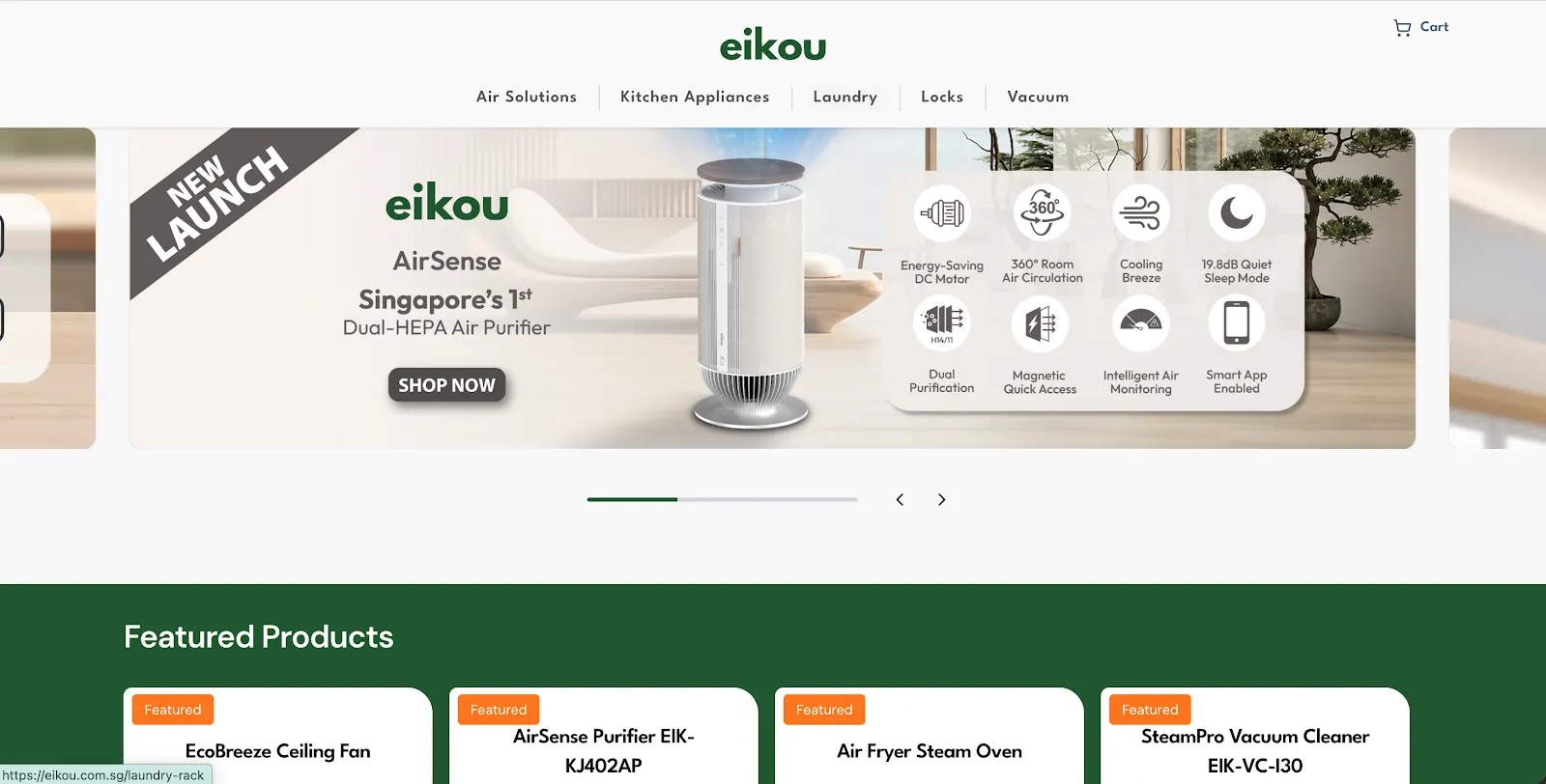 Eikou — A modern direct-to-consumer appliance store