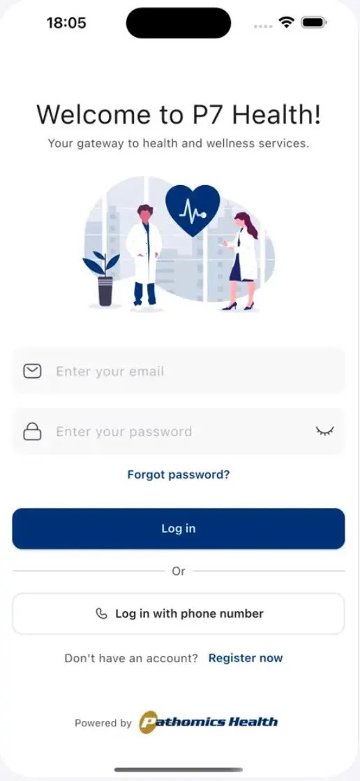 Pathomics Health app app screen 1